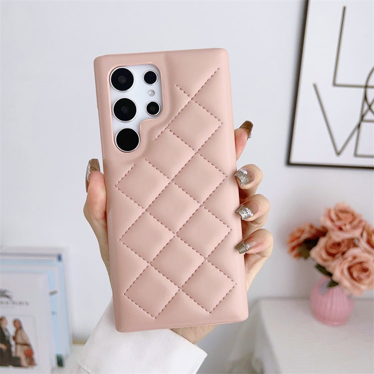 Diamond Plaid Phone Case Leather Phone Protective Case